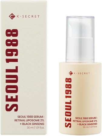 KSECRET SEOUL 1988 Serum : Retinal Liposome 2% | 58% Black Ginseng Extract with Retinal, Vitamin C