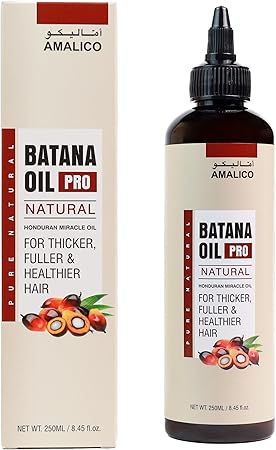 Amalico Batana Oil Pro Natural, Honduran Miracle Oil, 250ml, For Thicker, Fuller & Healthier Hair