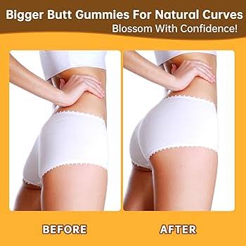 Hip & Butt Enlargement Gummies | Lifted Shape, Fuller Hips, Rounder Butt (60 Gummies)