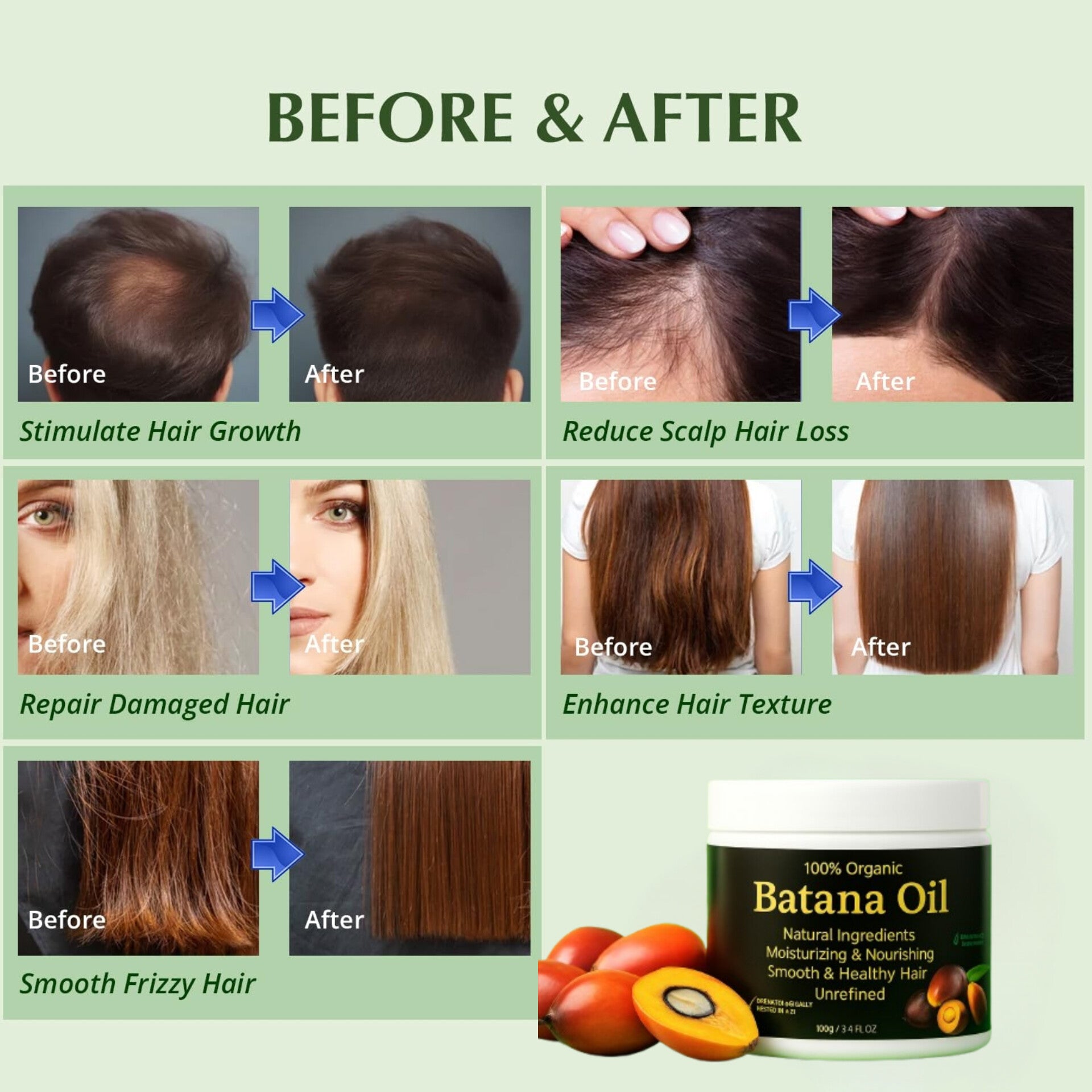 Hair Oil 100% Original Raw Batana Oil
