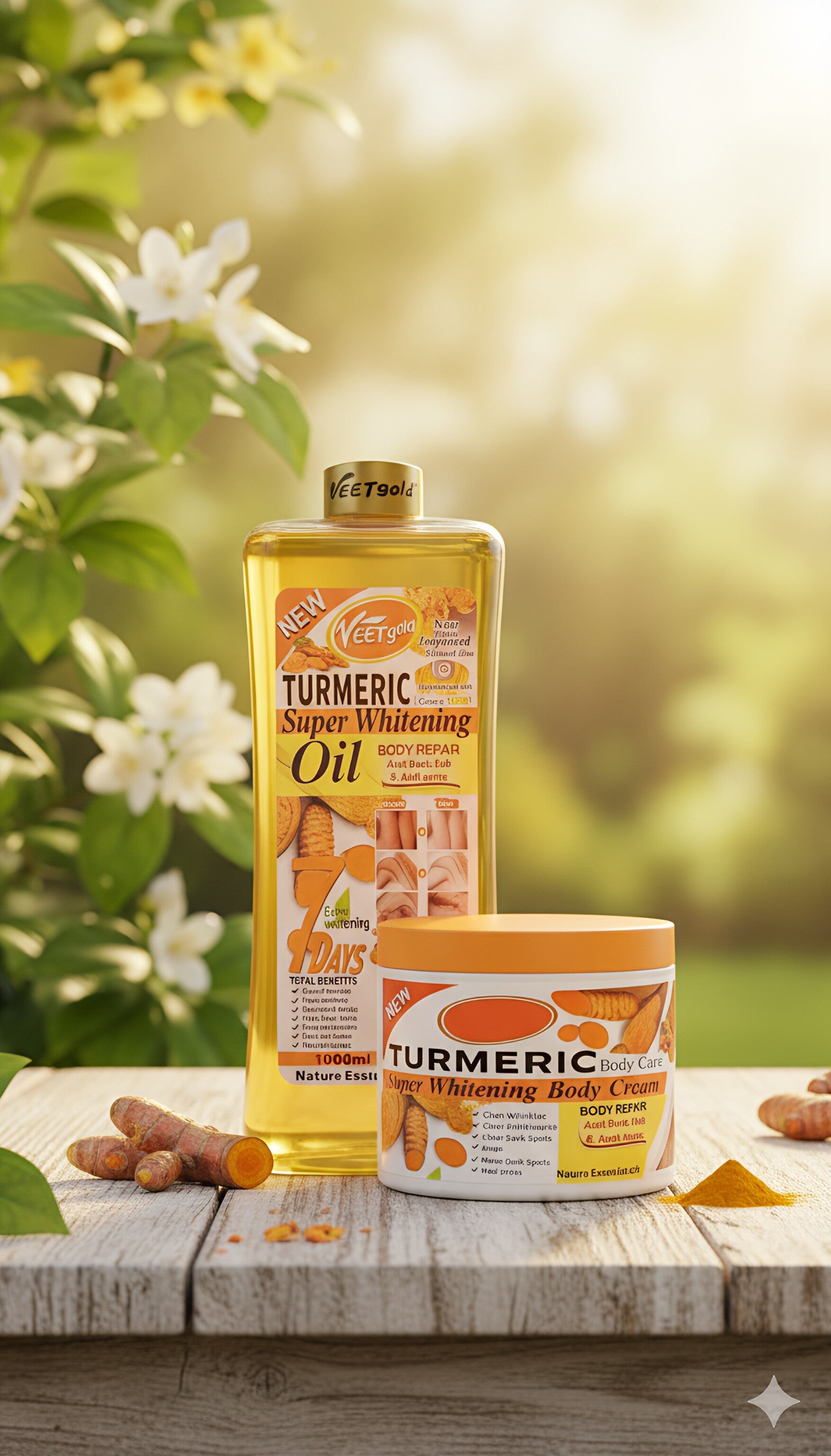 Turmeric Oil (1000ml) with FREE Turmeric Cream (500g) Authentic Imported Product